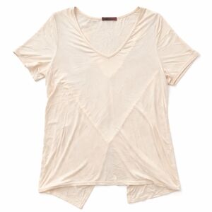 Red by BKE Buckle Cream Lace Back Blouse Short Sleeve Top Medium